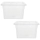 image 2 of 1 x 22 Litre Strong Clear Transparent Storage Container Ideal For Clothes & Books Clear