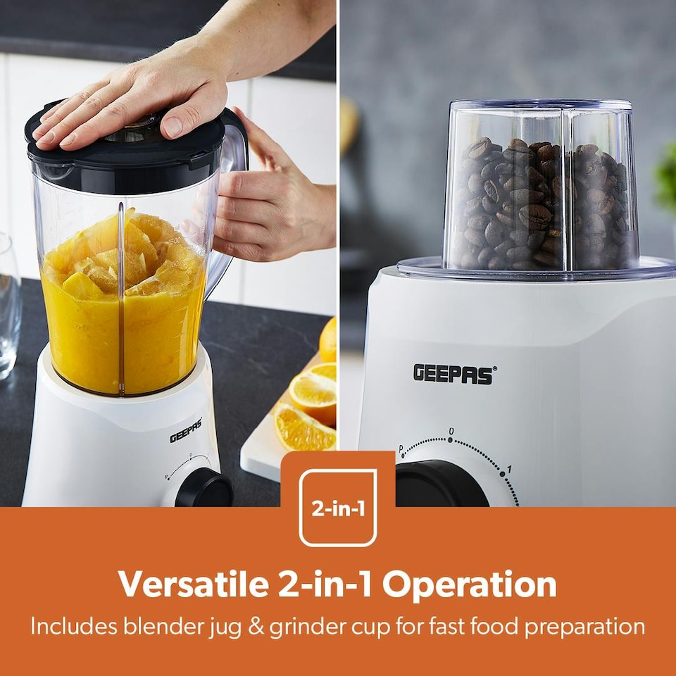 image 1 of GEEPAS 500W Jug Blender and 180W Hand Blender set | Black