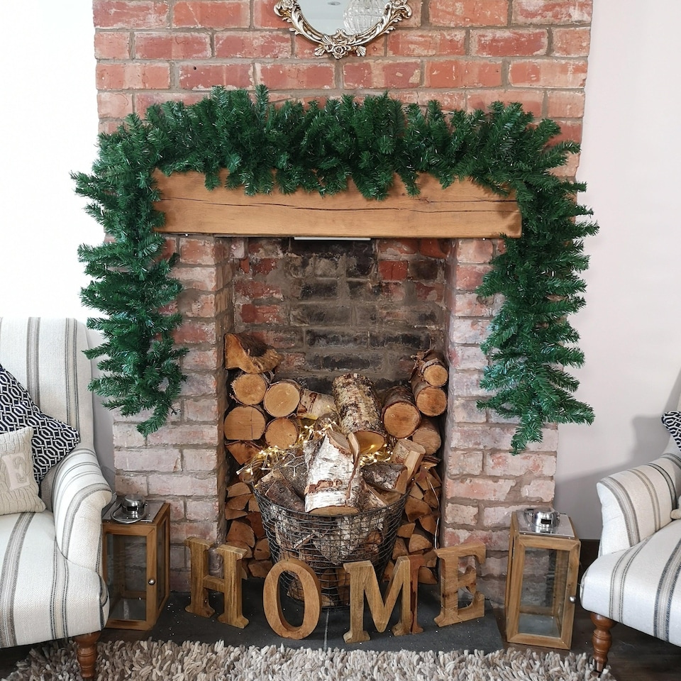 image 1 of Premier 2.7m (9ft) Super Bushy Christmas Deluxe Green Garland