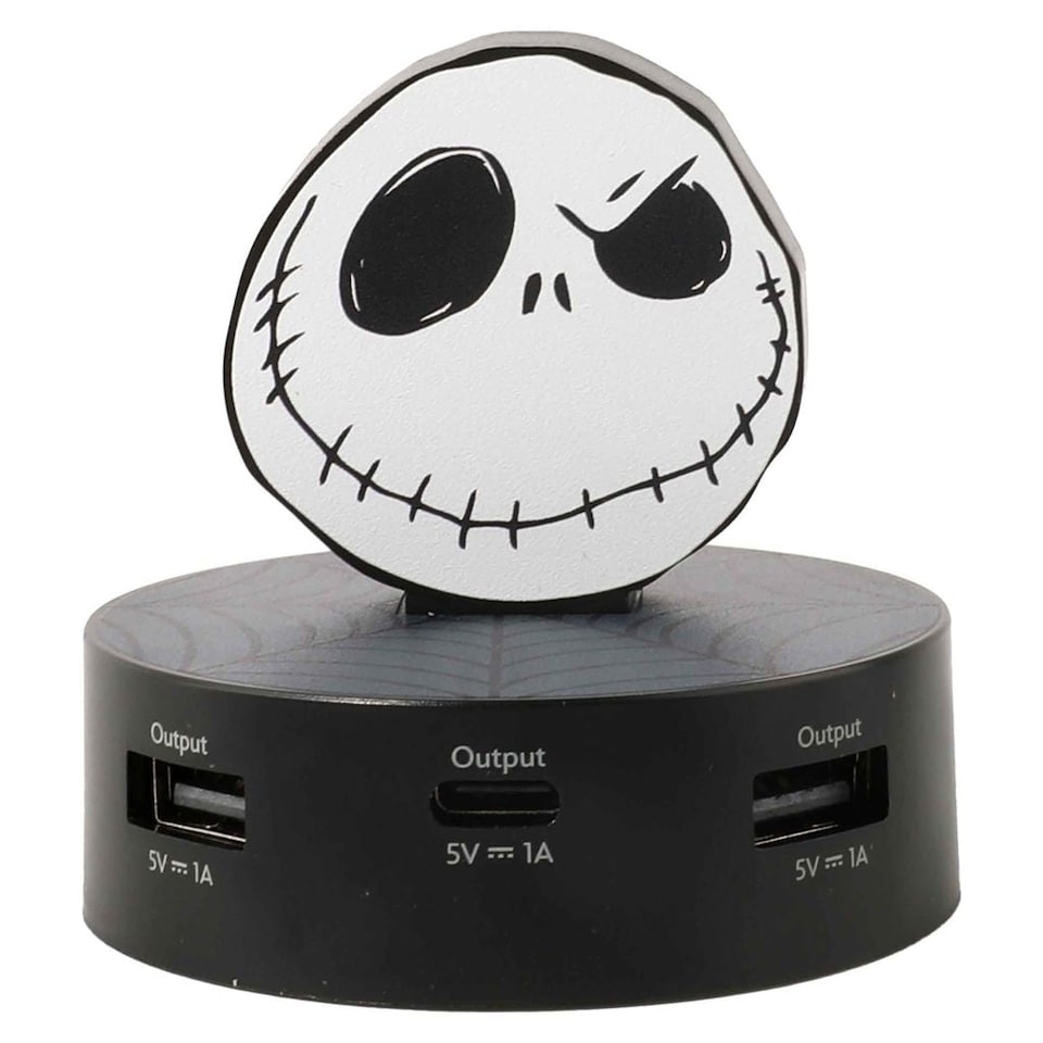 image 1 of Nightmare Before Christmas USB charging Hub 2 USB-A & 1 USB-C Jack Web