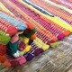 image 2 of RAINBOW Rug Outdoor and Indoor Flat Weave Style - L250 x W250 - Multicolour Multi