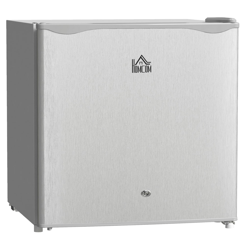 image 1 of HOMCOM 46L Counter Top Fridge Mini Fridge with Lock Chiller Box Grey