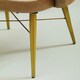 image 4 of Interiors by Premier Grey Leather Chair With Gold Finish Legs Grey