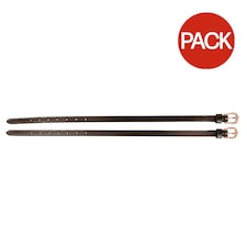 Hy Leather Diamante Spur Straps (Pack of 2) - Brown/Rose Gold - One Size