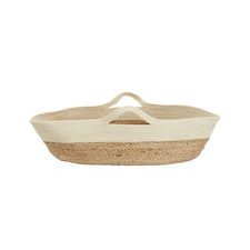 Lidi Oval Jute Basket Cream