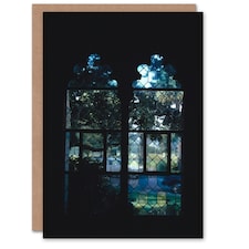 John Margolies Art Card Cloister Hotel Stained Glass Window