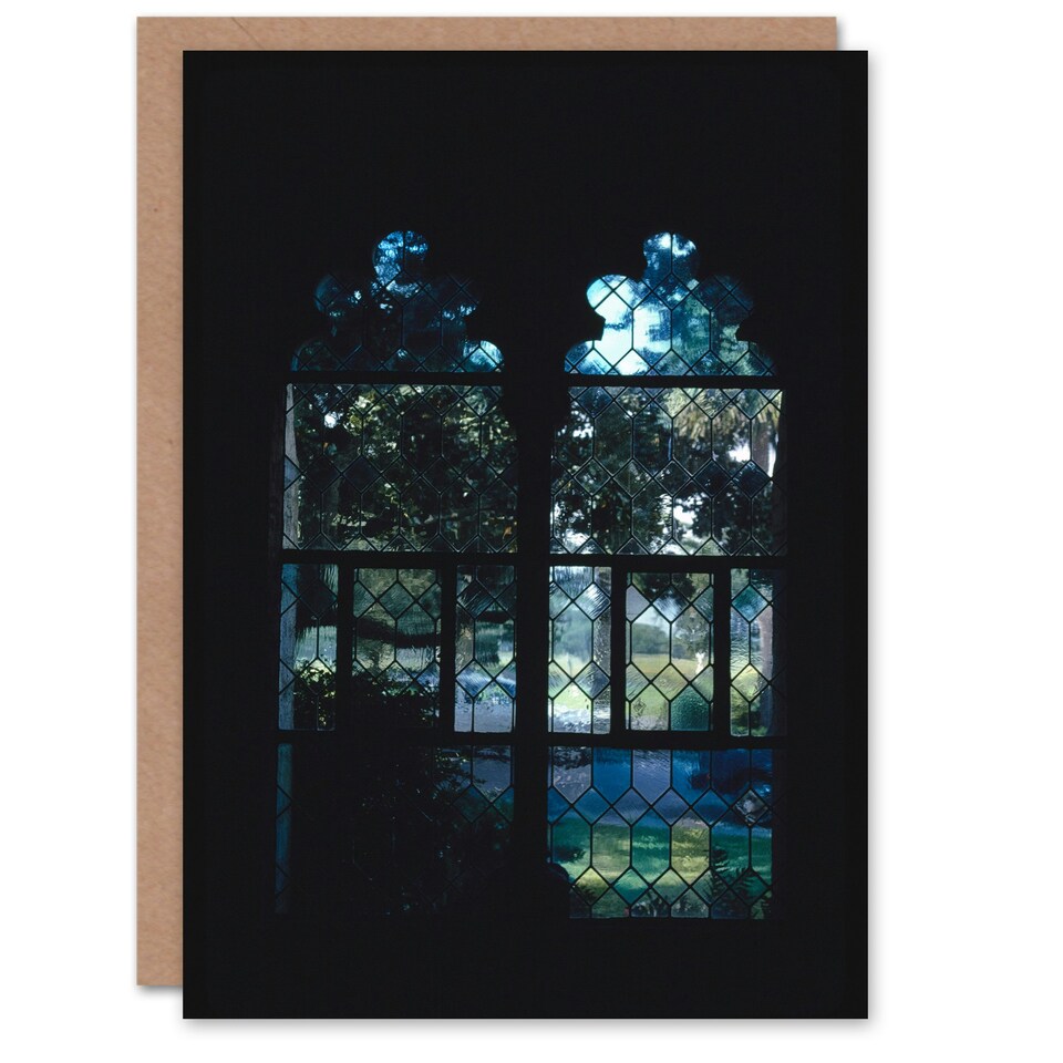 image 1 of John Margolies Art Card Cloister Hotel Stained Glass Window