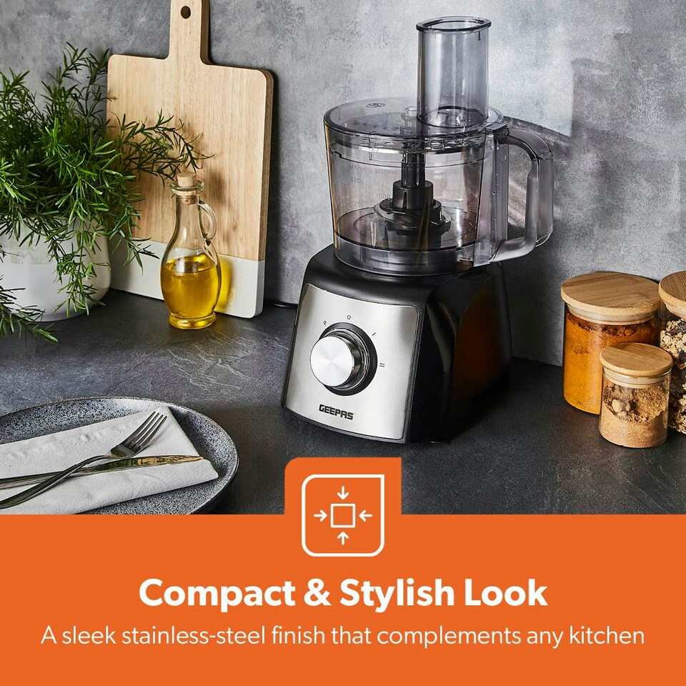 image 1 of GEEPAS 1200W Compact Food Processor | Black