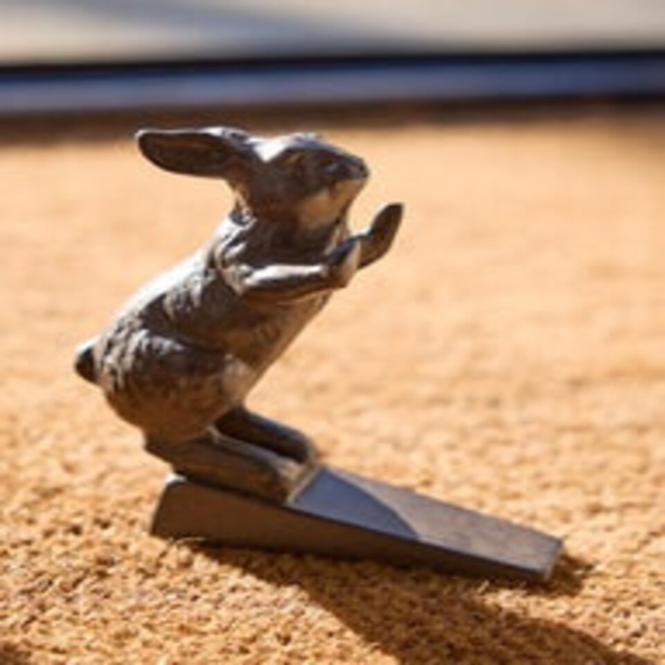 image 1 of Cast Iron Rabbit Doorstop