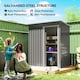 image 3 of Outsunny 5 x 3ft Garden Storage Shed Sliding Door Sloped Roof Tool, Grey Grey