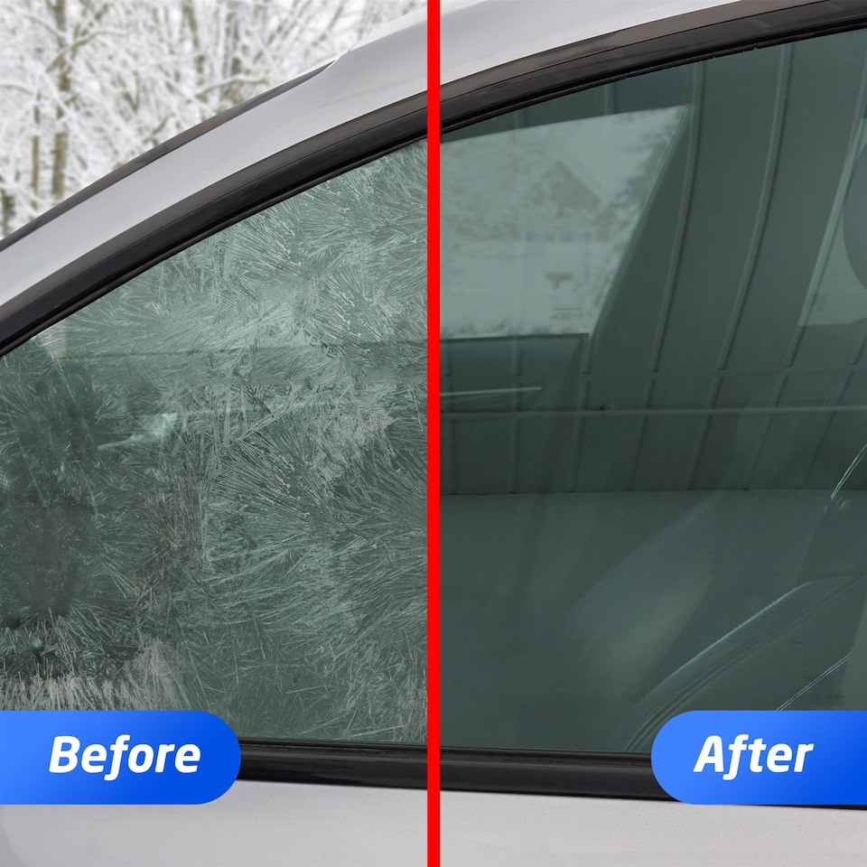 image 1 of CarPlan Blue Star De-Icer Car Windscreen Aerosol Spray Car Ice Melt 600ml x3