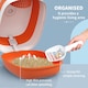 image 4 of PawHut Foldable Cat Litter Tray Hooded Cat Litter Box w/ High Side, Orange