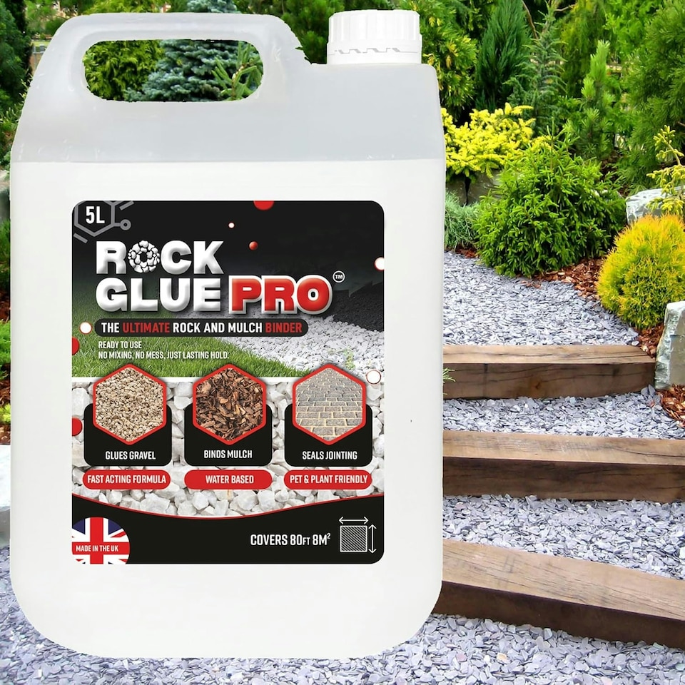 image 1 of 5 Litre XL Gravel Binder Water Based For Bonding Stones, Bark & Gravel