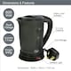image 6 of Quest 0.5L Travel Kettle With Dual Voltage & 2 Cups - Black