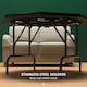 image 6 of SPORTNOW 8 Player Foldable Poker Table with Cup Holders, Green 