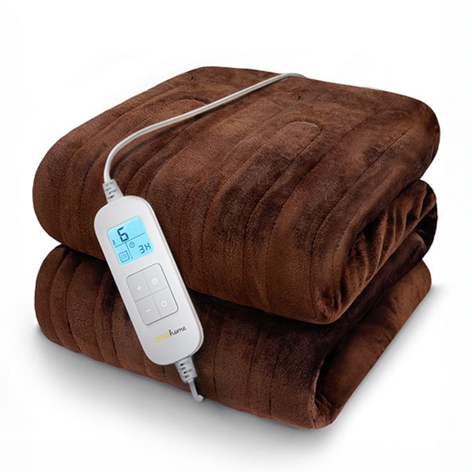 image 1 of Cosi Home Heated Blanket - Brown