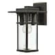 image 1 of Manhattan 1 Light Outdoor Small Wall Lantern Light Oil Rubbed Bronze IP44, E27