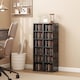 image 2 of HOMCOM Set of 2 CD Storage Units DVD Shelf with Adjustable Shelves | Black | High Gloss Black | 21W x 22.5D x 88.5H cm