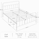 image 3 of Yaheetech Full Classic Iron Platform Bed with High Headboard and Footboard White
