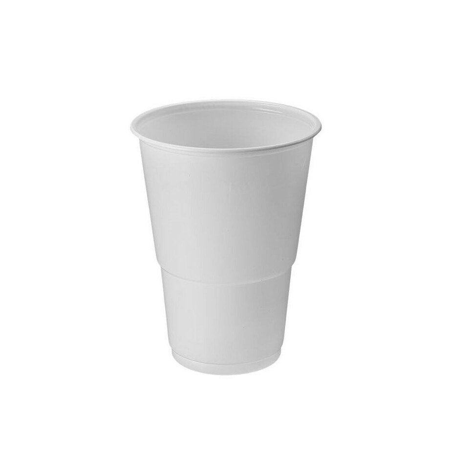 image 1 of Set of reusable glasses Algon Plastic White 15 Pieces 330 ml (24 Units) N/A