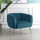 image 4 of Matilda Velvet Fabric Accent Chair - Teal