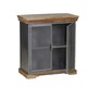 image 3 of Metropolis Industrial Sideboard - Metal/Acacia Solid Wood - L45 x W85 x H85 cm Brown