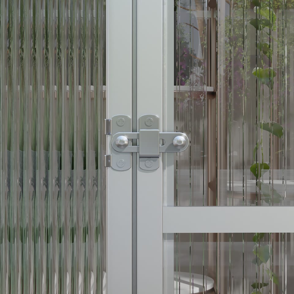 image 1 of Outsunny 10x6ft Aluminium Greenhouse with Door Window Galvanised Base PC Panel