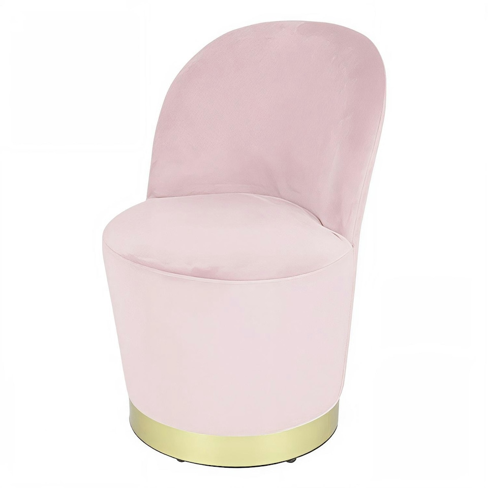 image 1 of Loretta Barrel Chair Dusty Pink Velvet Lightweight Accent Chair Pink