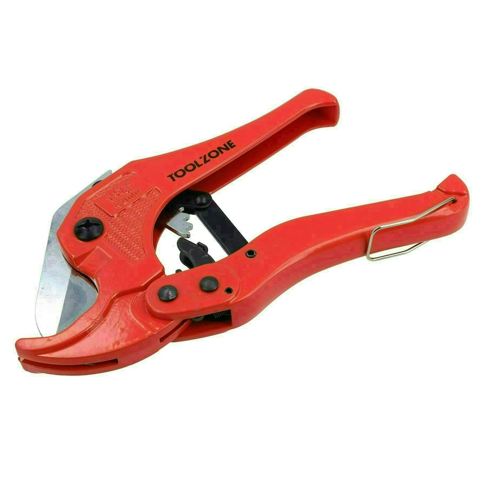 image 1 of Ratcheting Plastic PVC Tube Cutter For Pipes Up To 42mm Plumbing Cutting Tool