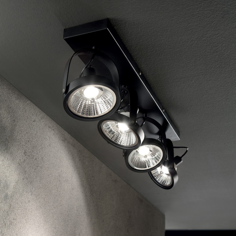 image 1 of Glim 4 Light Ceiling Light Black