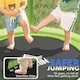 image 4 of HOMCOM Kids Trampoline Mini Bouncer w/ Enclosure Net for 3-6 Years Green