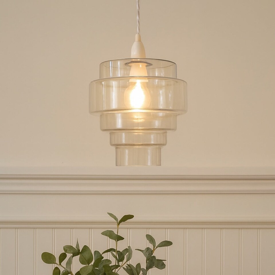 image 1 of Pagazzi Mira Clear Glass Easy-Fit Pendant