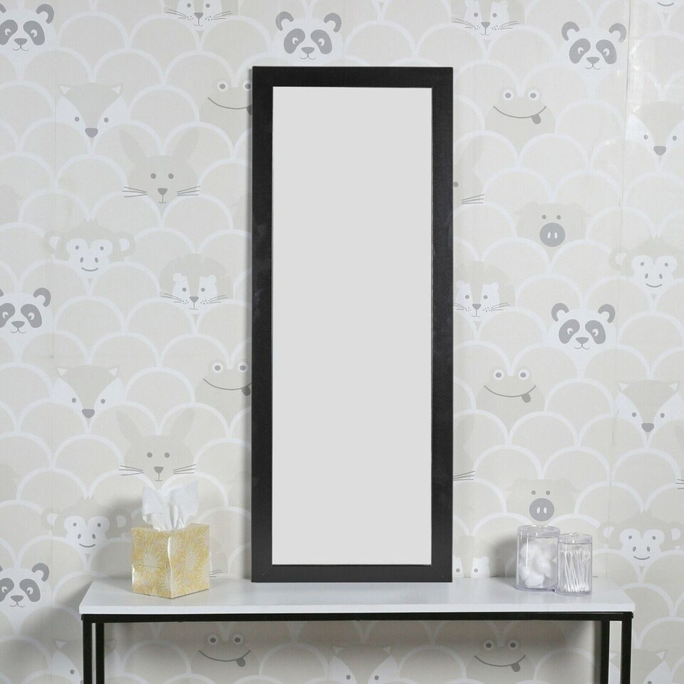 image 1 of Rectangle Mirror - 97x37cm | Black | 1