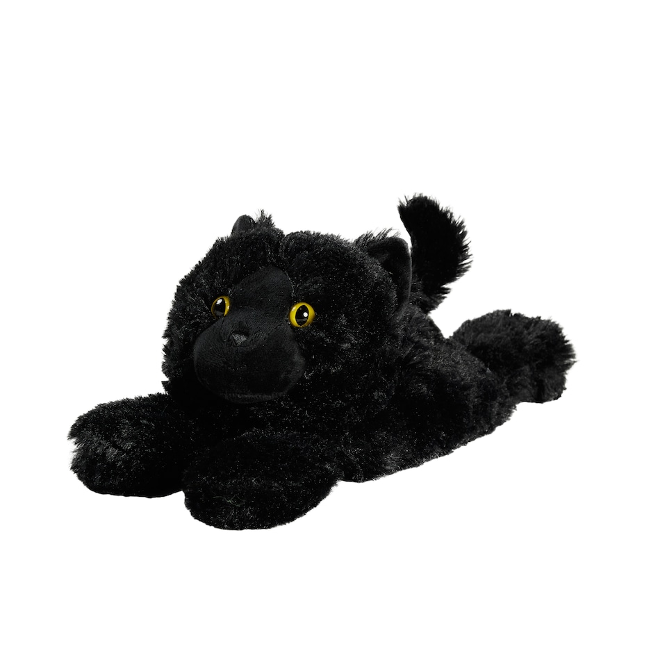 image 1 of Warmies Plush Black Cat Microwavable Weighted Teddy with French Lavender Scent, Hot or Cold for Cool Relaxation and Warm Relief