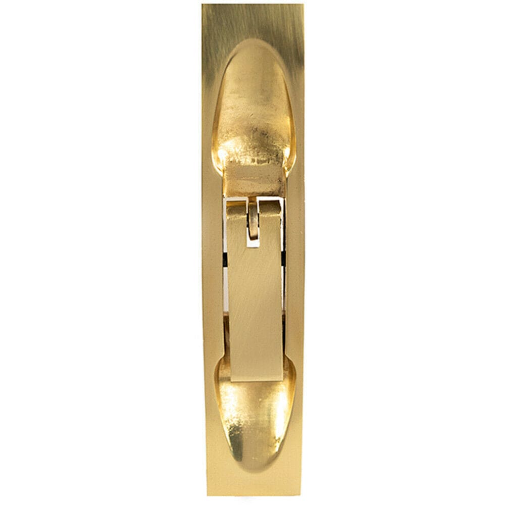 Loops Lever Action Flush Door Bolt with Flat Keep Plate 254 x 20mm Polished Brass in Metallics