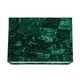 image 1 of Contemporary Designer Forest Green Crushed Velvet Fabric Rectangular Lamp Shade | Green