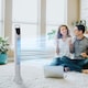 image 2 of HOMCOM 36 Freestanding Tower Fan, 3 Speed 3 Mode, 7.5h Timer, 70 Degree Oscillation, LED Panel, 5M Remote Controller, White