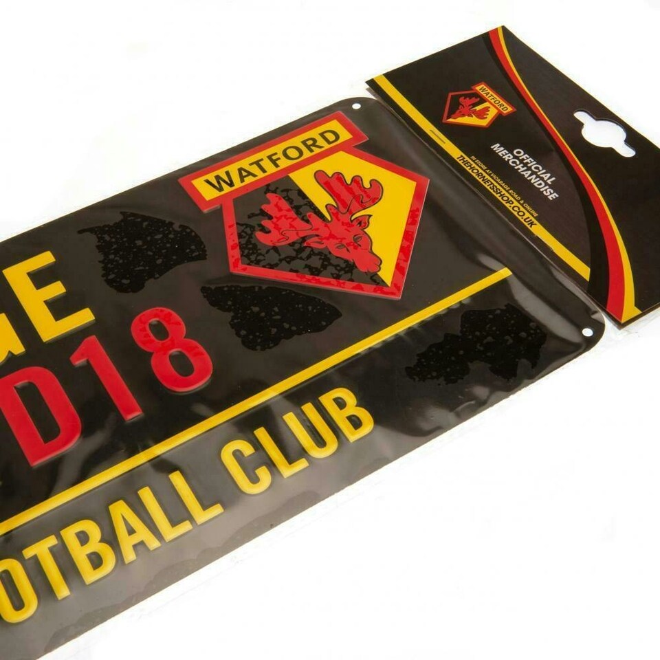 image 1 of Watford FC Street Sign - Black/Yellow - One Size