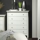 image 1 of Como 5 Drawer Chest of Drawers - Shaker Style Bedroom Storage Cabinet with Space Saving Design | White | White | 1