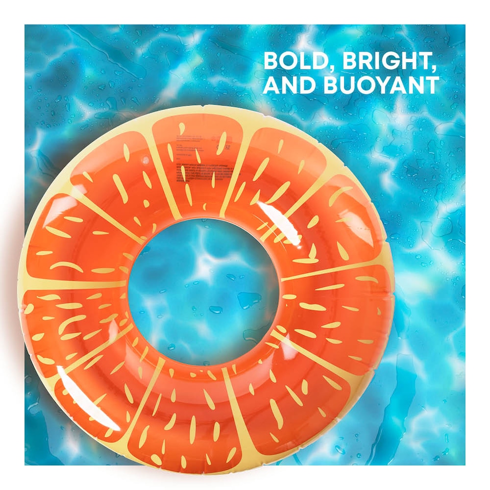 image 1 of Inflatable Orange Swim Ring 90cm
