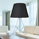 image 7 of Set of 2 Tripod - Silver 42cm Table Lamps With Black Fabric Shades Silver | Black