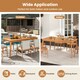image 3 of COSTWAY Patio Table Outdoor Dining Table for 6 People Brown