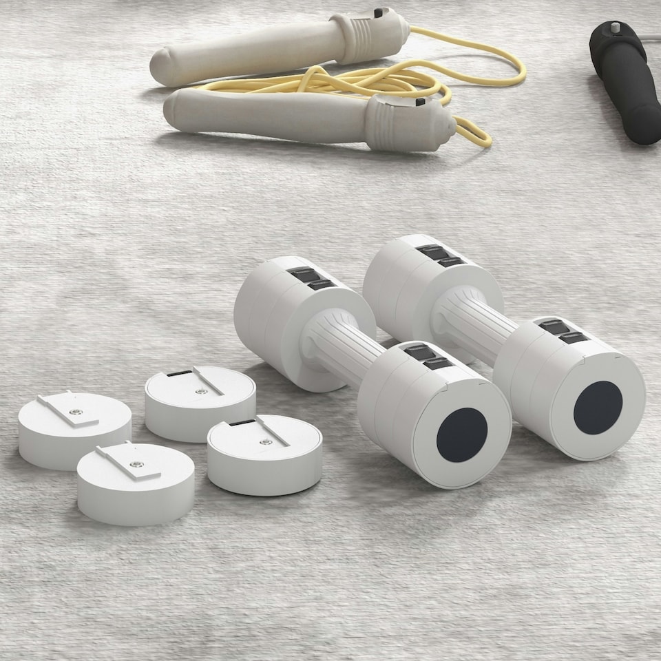 image 1 of SPORTNOW Adjustable Dumbbells Set, Fast Adjust and Compact, 2.5kg x 2