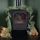image 2 of 160cm Realistic Look Christmas Green Spruce Garland with Frosting and Plastic Pine Cones