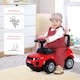 image 4 of HOMCOM 3-in-1 Ride On Car Foot To Floor Slider Toddler with Horn Steering Wheel NO POWER Manual Under Seat Storage Safe Design for 1-3 Year Old Red