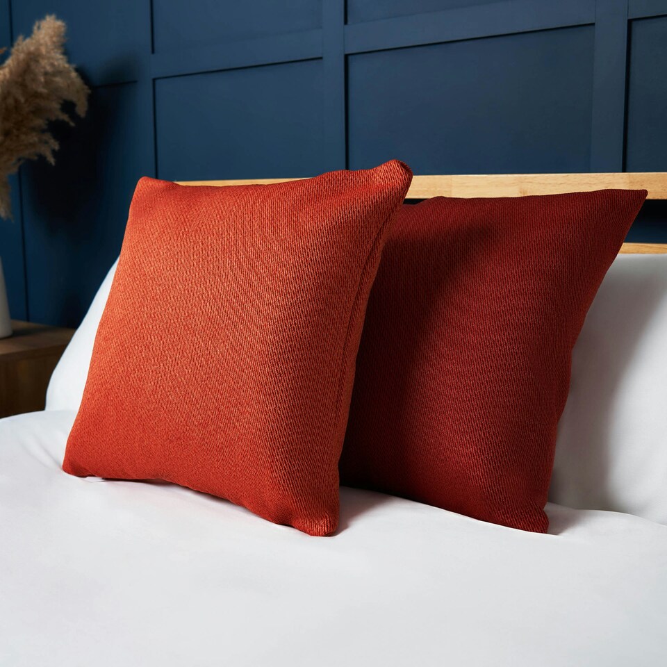 image 1 of BHS Snow Fleece Cushion, Orange