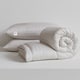 image 1 of MHG Living Striped 10.5 Tog All Season Duvet and Pillow Set|White|King