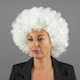 image 6 of White Afro Curly Wig Multi