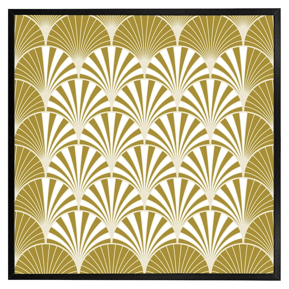 image 1 of Golden semi circles (Picture Frame) White | L