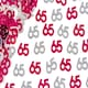 image 4 of 2 Packs of Pink & Silver 65th Confetti (14g)